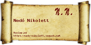 Nedó Nikolett névjegykártya