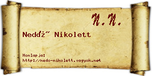 Nedó Nikolett névjegykártya