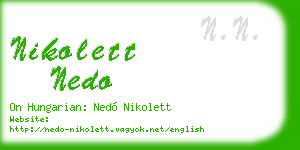 nikolett nedo business card
