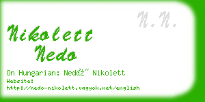 nikolett nedo business card